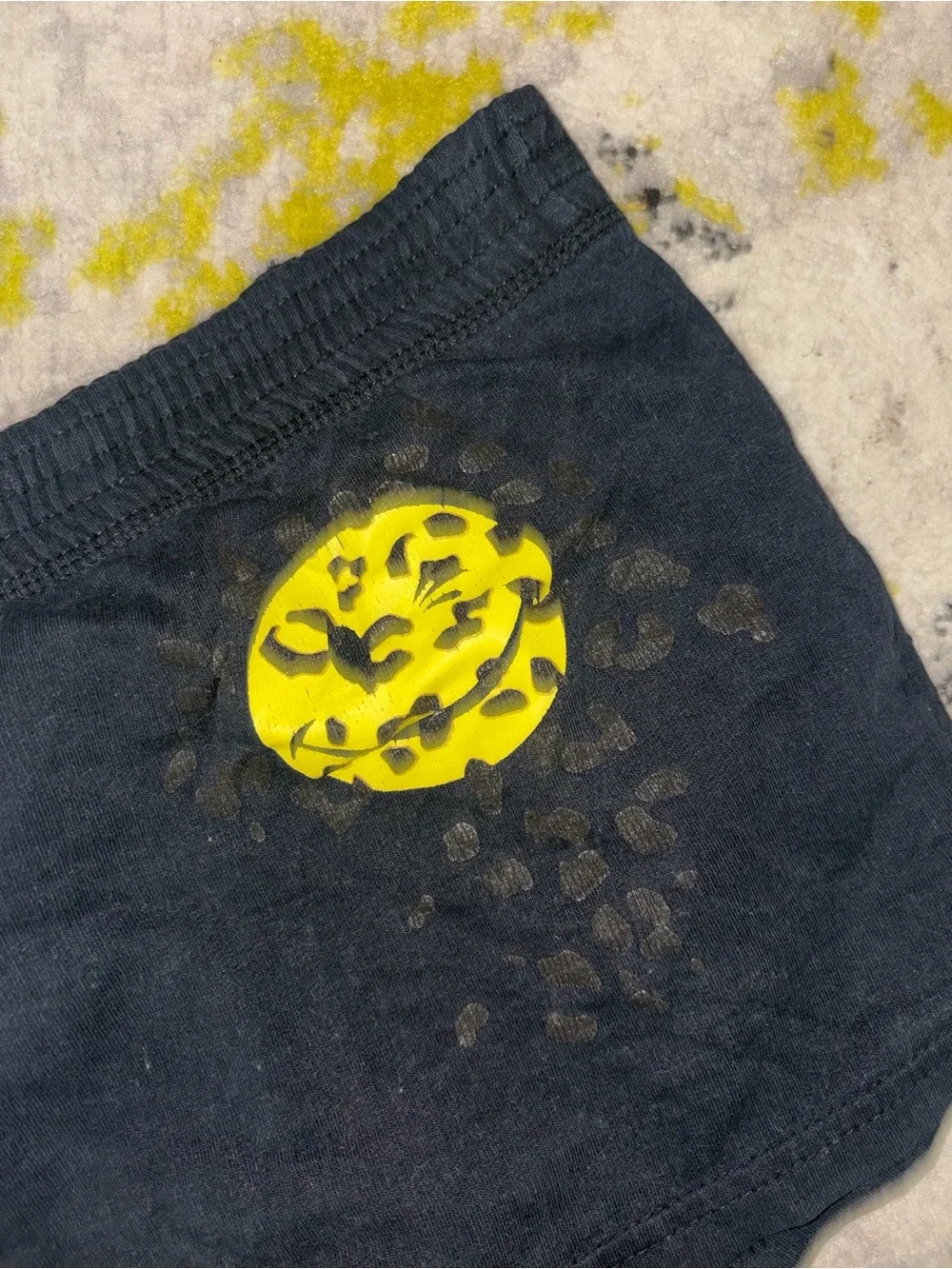Joe Boxer Black Shorts with Yellow Graphic